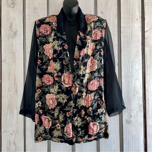 Vintage 90’s floral print blazer size 12